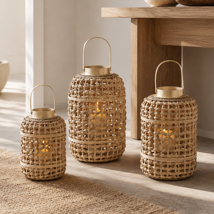 Decorative Rattan Lantern Bowlift