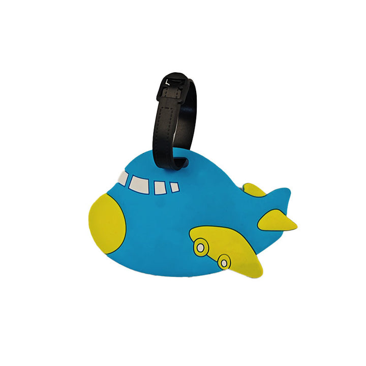 playful silicone airplane luggage tag with adjustable buckle strap Bowlift