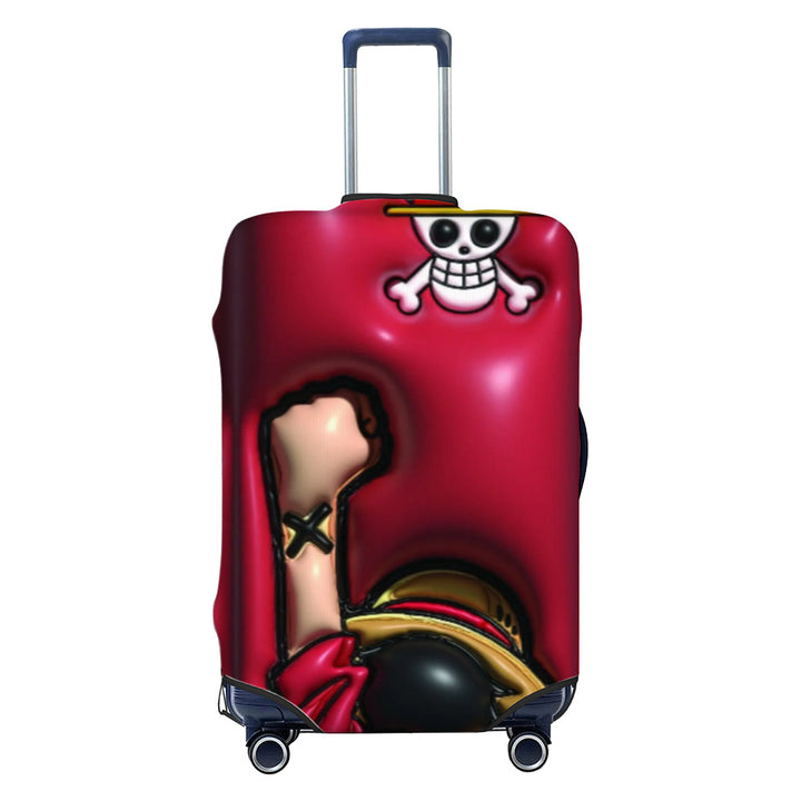 Unisex stretchable suitcase cover with impressionist landscape print and zipper for trolley with swivel wheels Bowlift