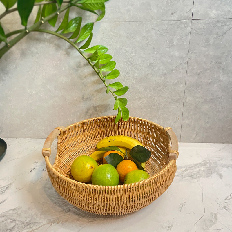 Decorative Wicker Storage Basket Bowlift