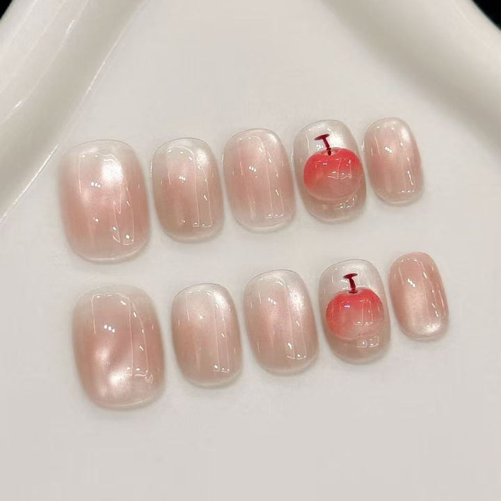 Artificial nails with delicate gradient and creative design Bowlift