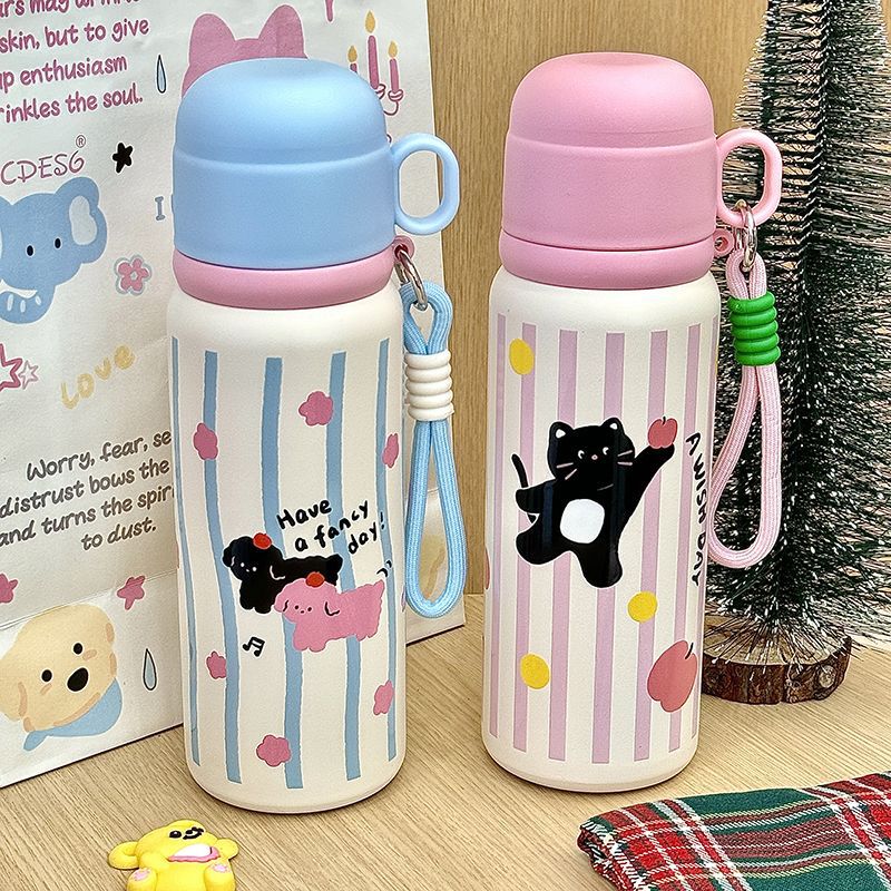 Women's insulated bottle with cheerful polka dot pattern Bowlift