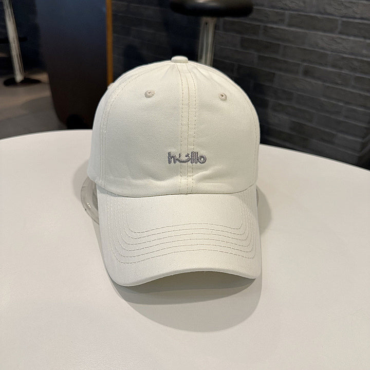 Unisex Casual Cotton Baseball Cap with Embroidered Message Bowlift