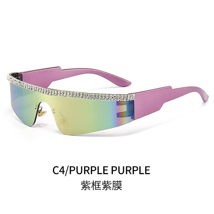 Women's Fashion Glamour Sunglasses with Rhinestone-Embellished Frame Bowlift