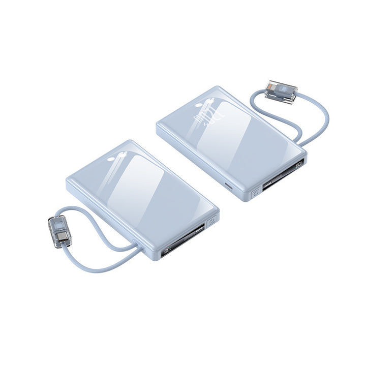 Portable power bank with integrated cables and state-of-the-art fast charging function Bowlift