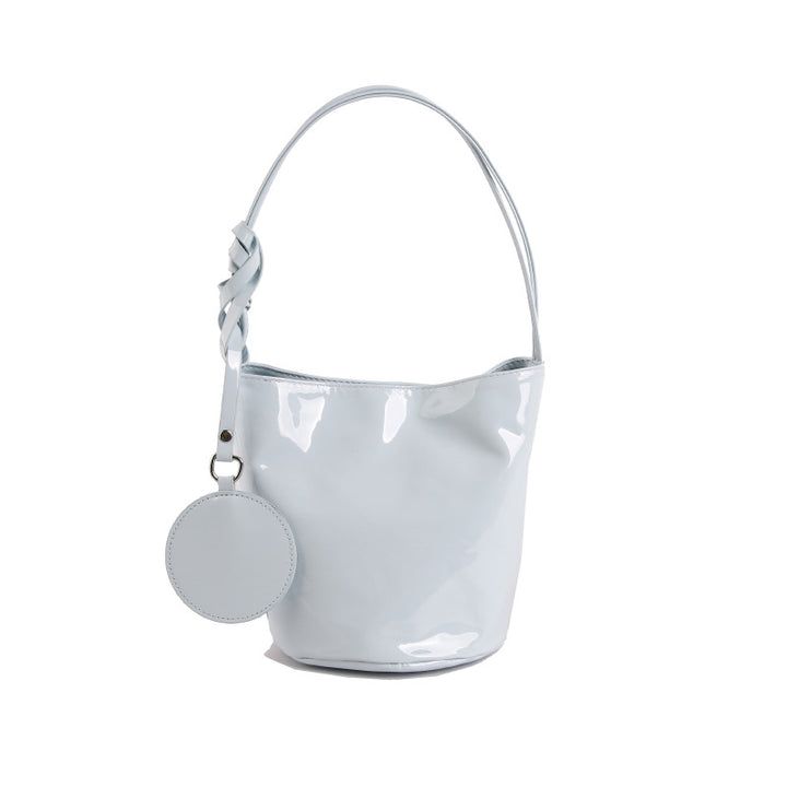 WoChic Patent Leather Bucket Bag Bowlift
