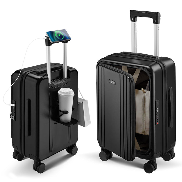 Unisex Smart Hard Shell Trolley Suitcase Bowlift
