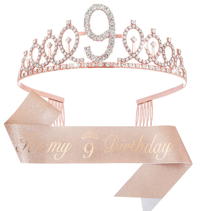Ladies Crystal Princess Crown with 30 & Fabulous lettering Bowlift