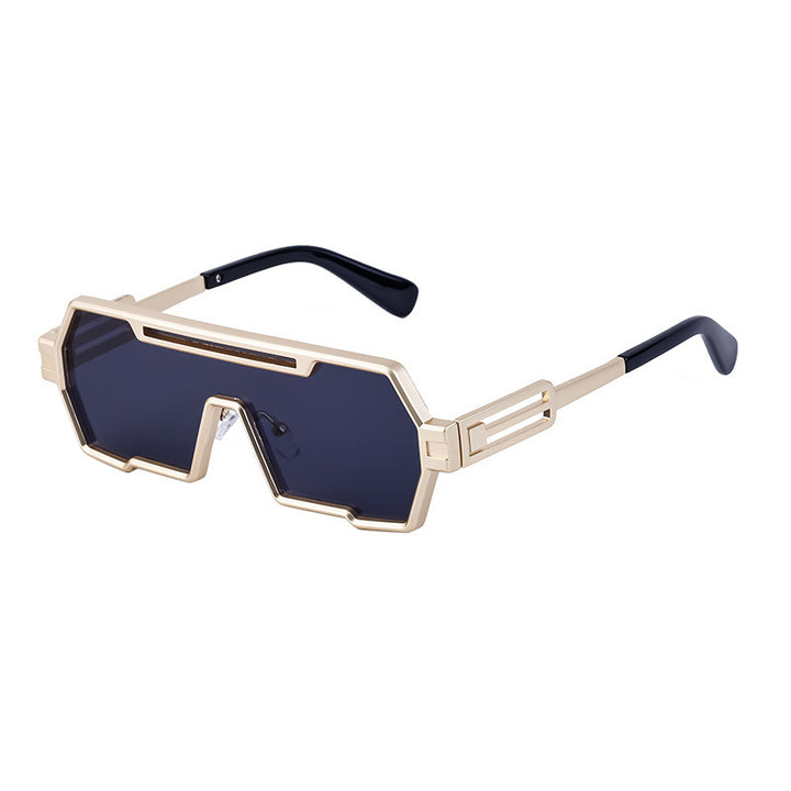 Women's fashionable sunglasses in a futuristic design with a wide frame Bowlift