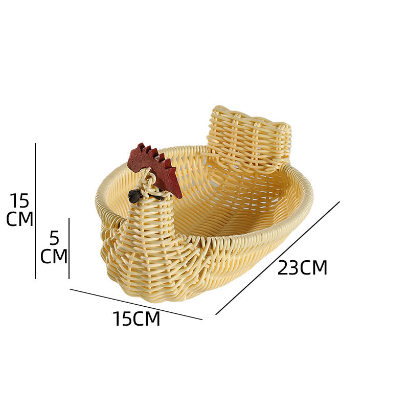 Unisex Braided Decoration Basket in Duck Shape Bowlift