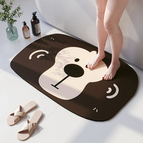 Cartoon Beer-Theme Soft Bath Mat