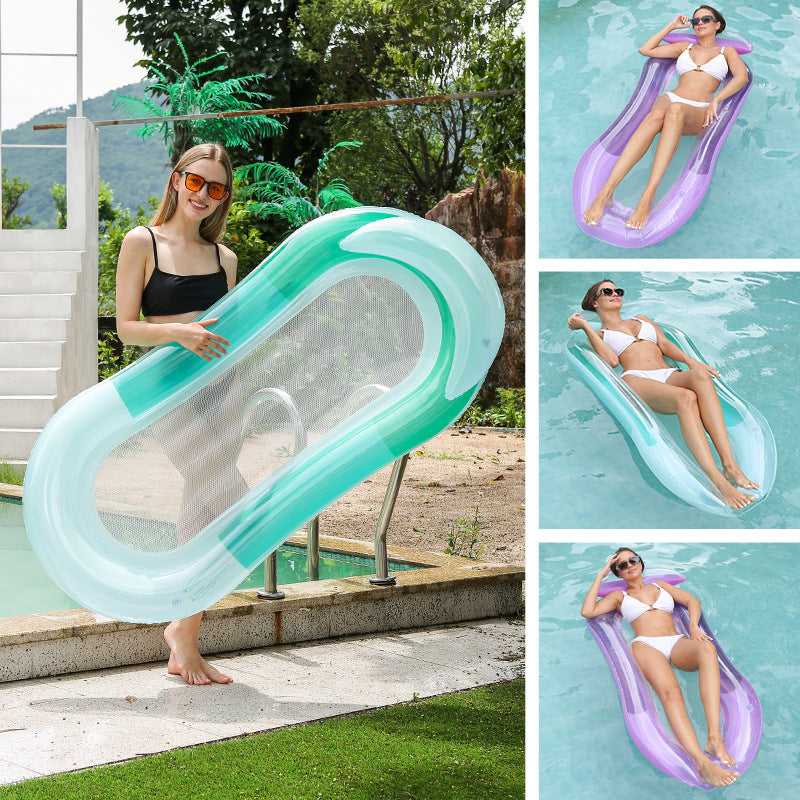 Women Inflatable Lounge Chair with Breathable Mesh Surface Bowlift