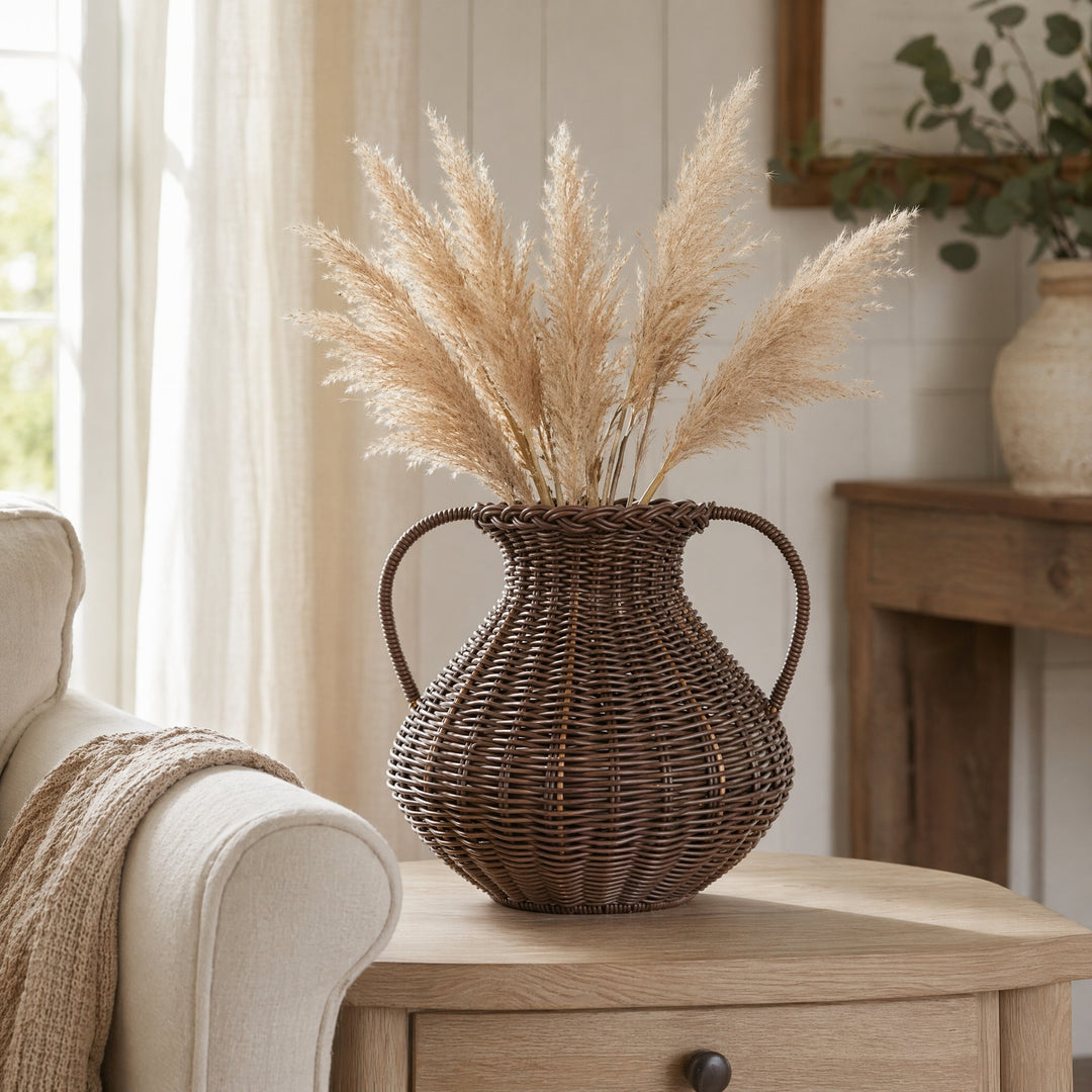 Deko-Vase Made of Rattan Bowlift