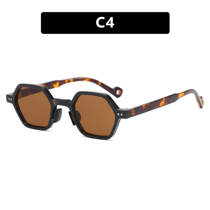 Women's hexagonal sunglasses with transparent frame Bowlift