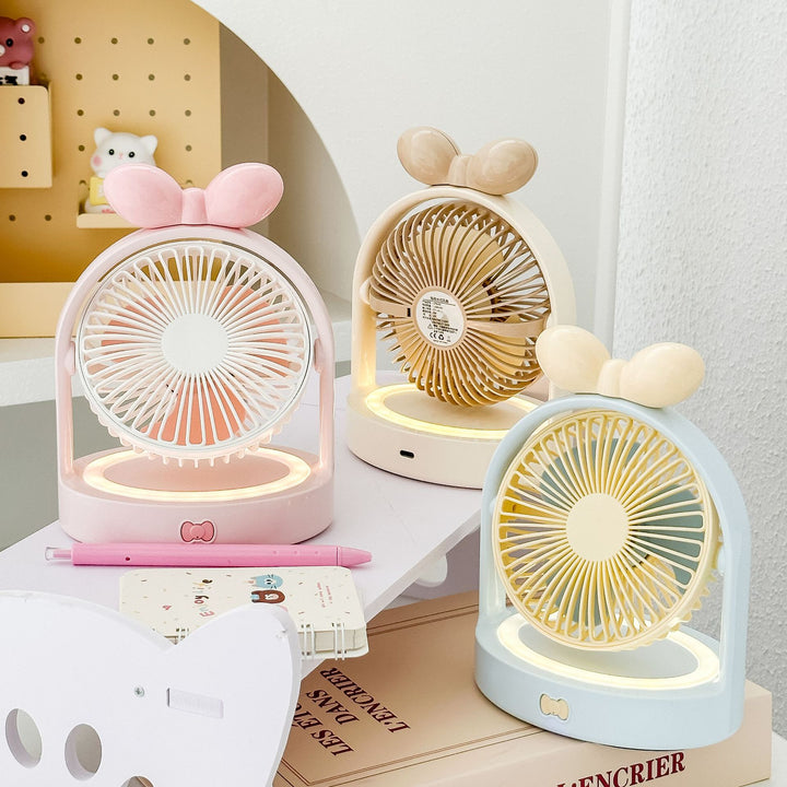 Ladies portable table fan with cute design Bowlift