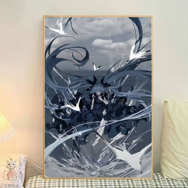 Anime-Themed Illustrated Canvas Art Print Bowlift