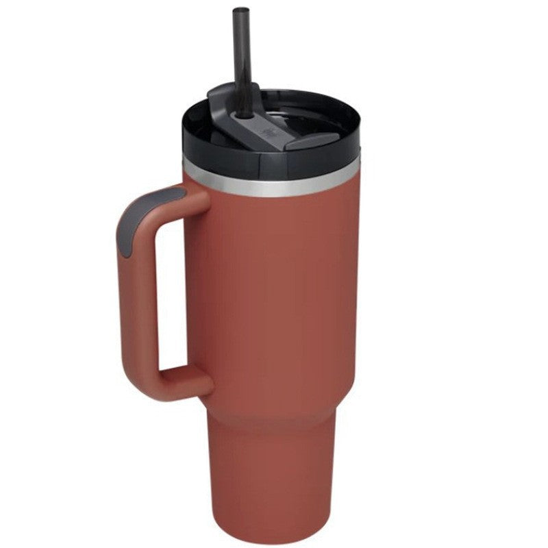 Ladies Insulated Mug with Handle and Practical Straw Bowlift
