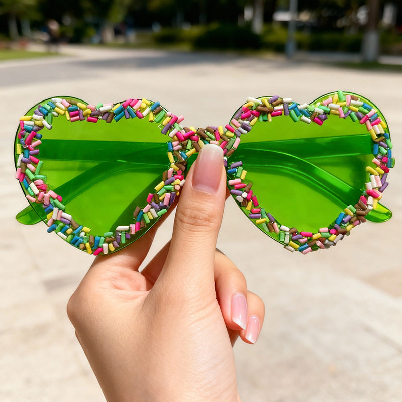 Fun and Colorful Heart-Shaped Sunglasses Bowlift