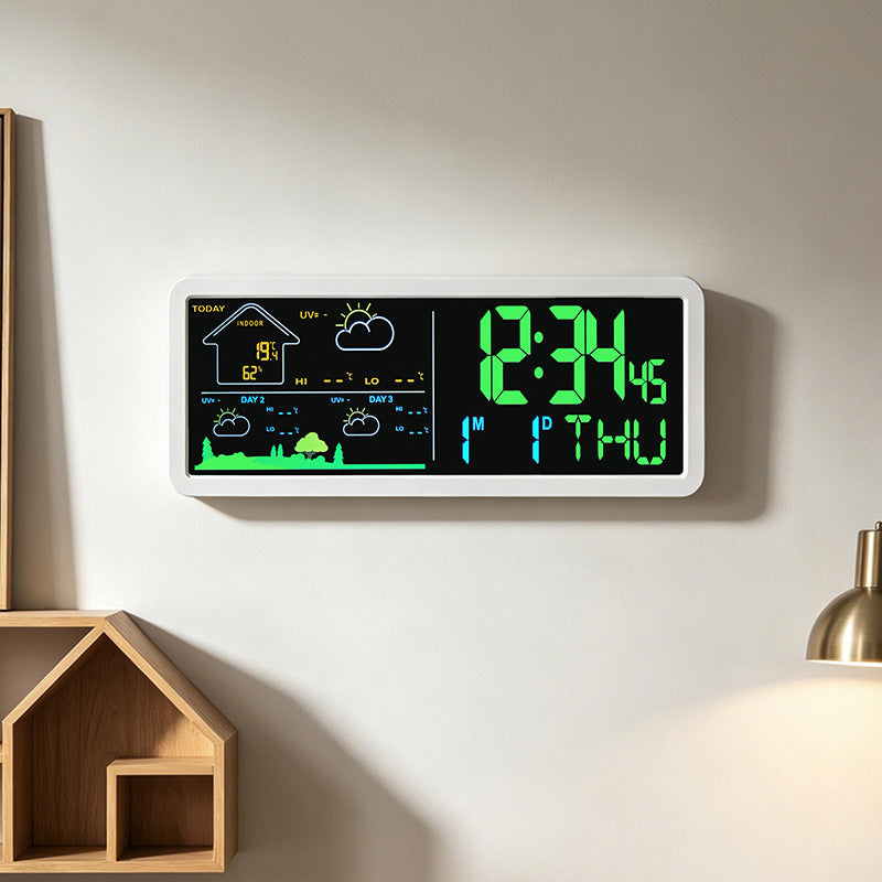 Digital weather and alarm clock with hygrometer Bowlift