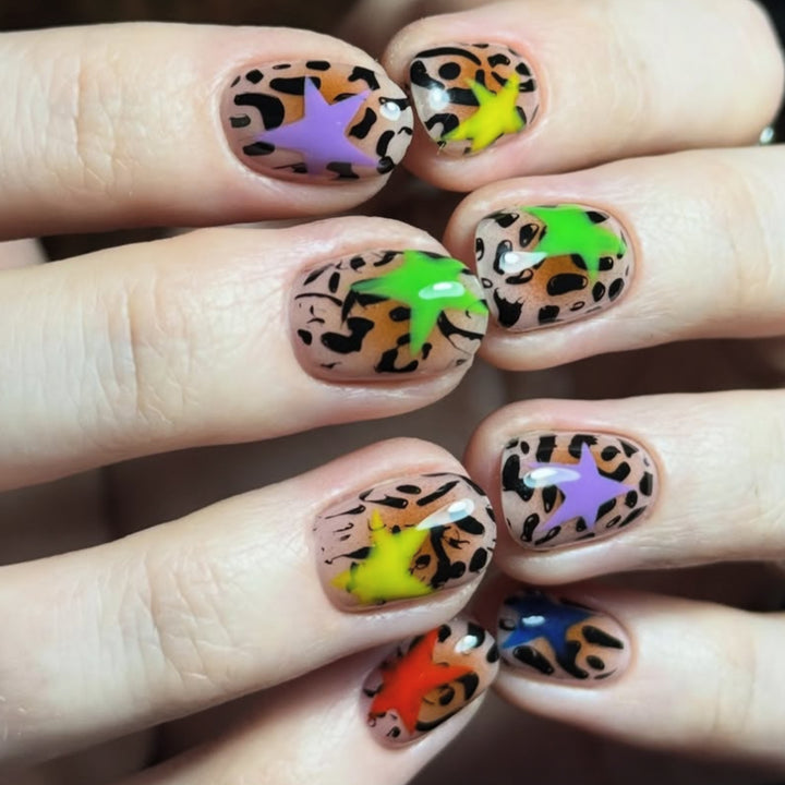 Playful Animal Print Nail Art Bowlift