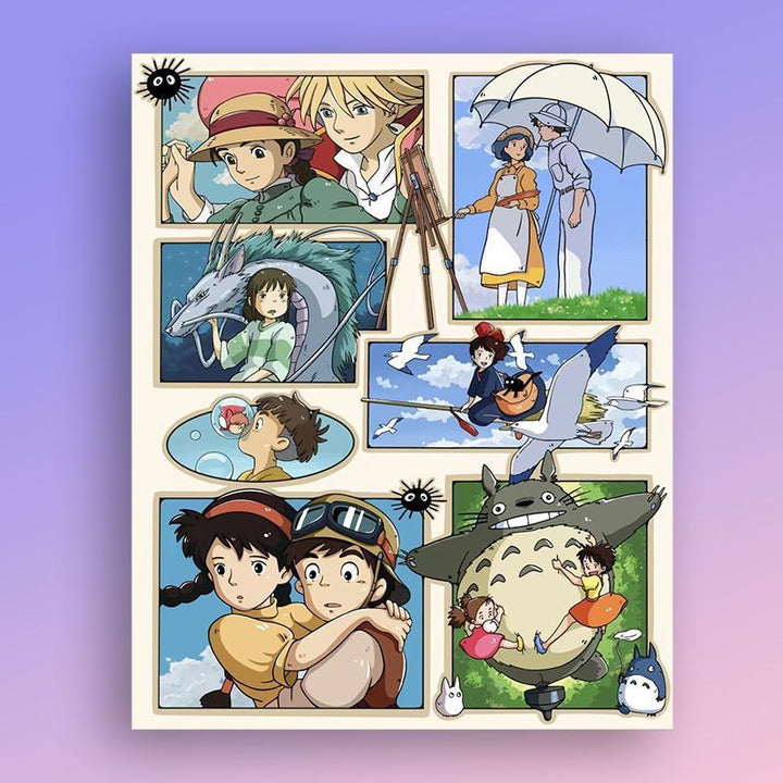 Cartoon Character Sticker Art Print Bowlift