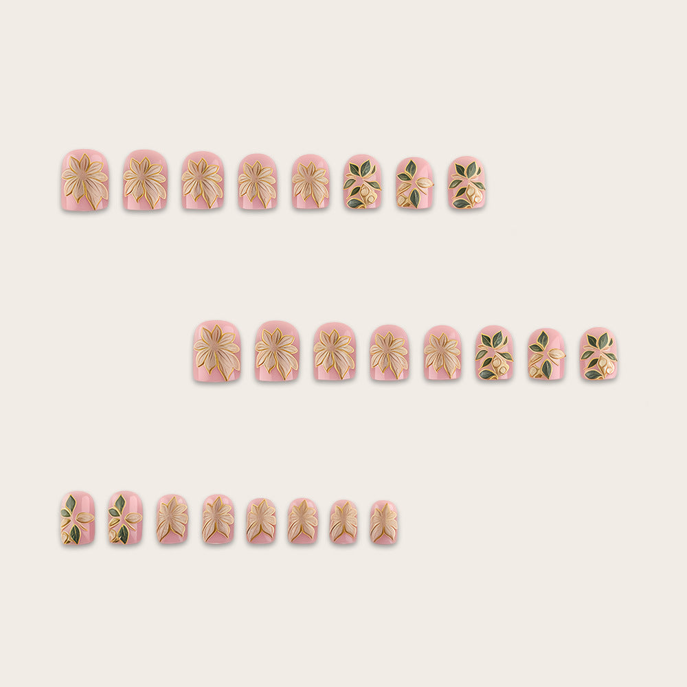 Artful Nail Art with Floral Design Bowlift