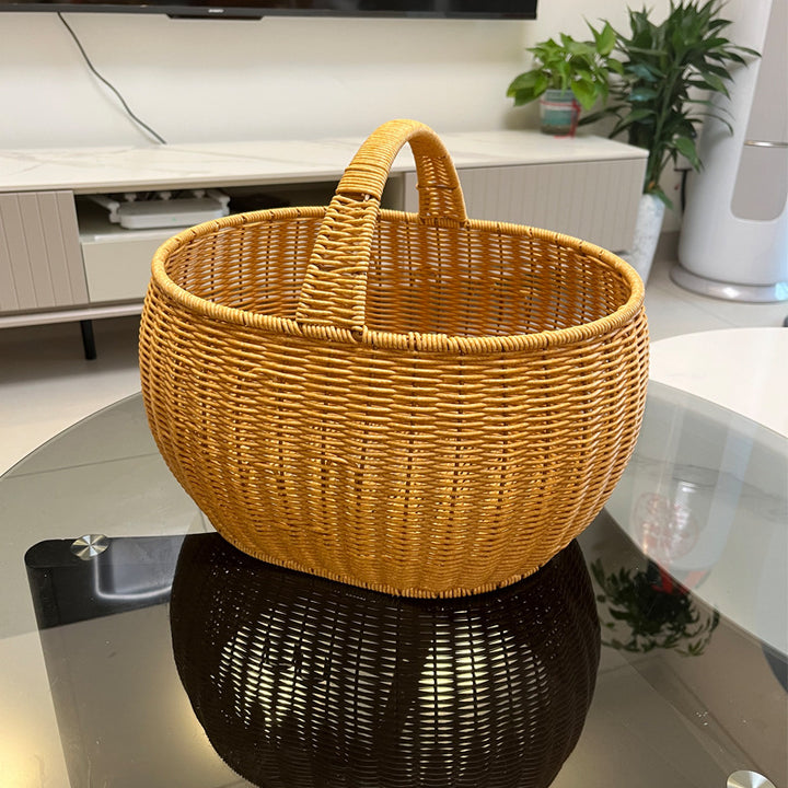 Handcrafted Woven Utility Storage Basket Bowlift