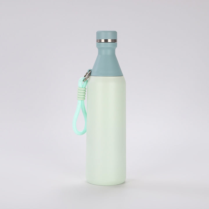 Ladies insulated drinking bottle with practical carrying strap Bowlift