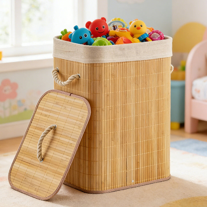 Laundry basket with lid and handle Bowlift