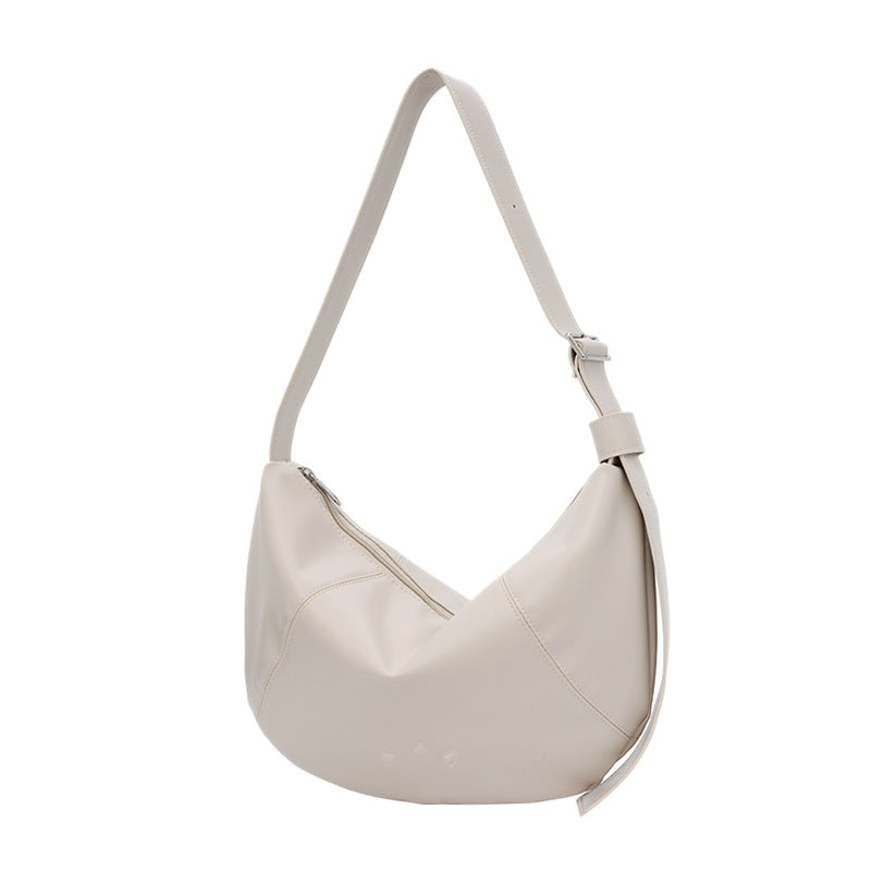 Fashionable shoulder bag with adjustable shoulder strap and sturdy zipper Bowlift