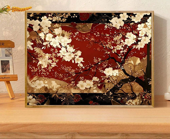 Floral-Themed Decorative Art Print Bowlift