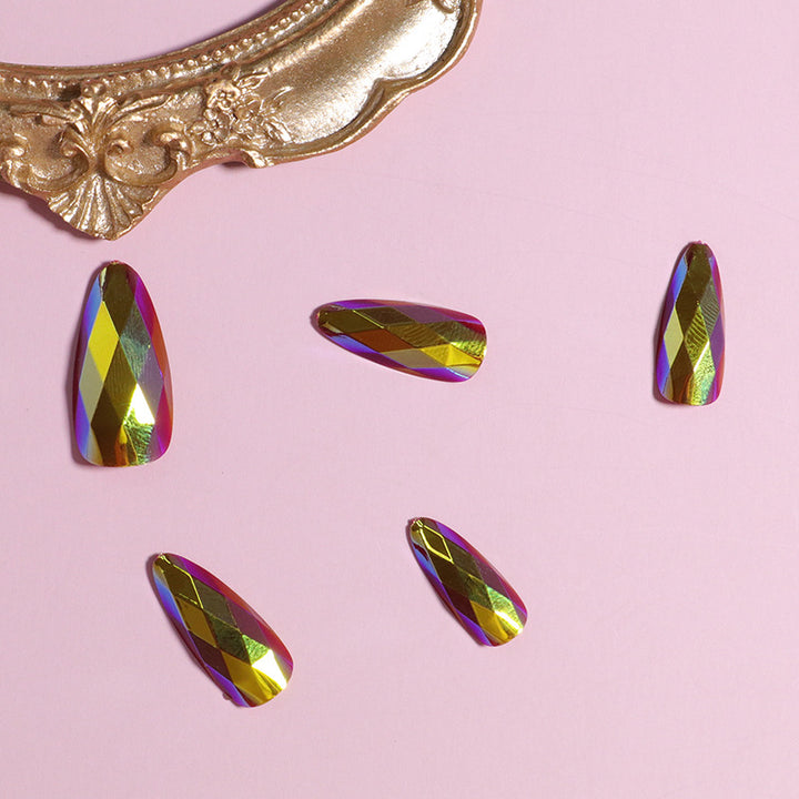 Decorative Faceted Press-On Nail Tips Bowlift