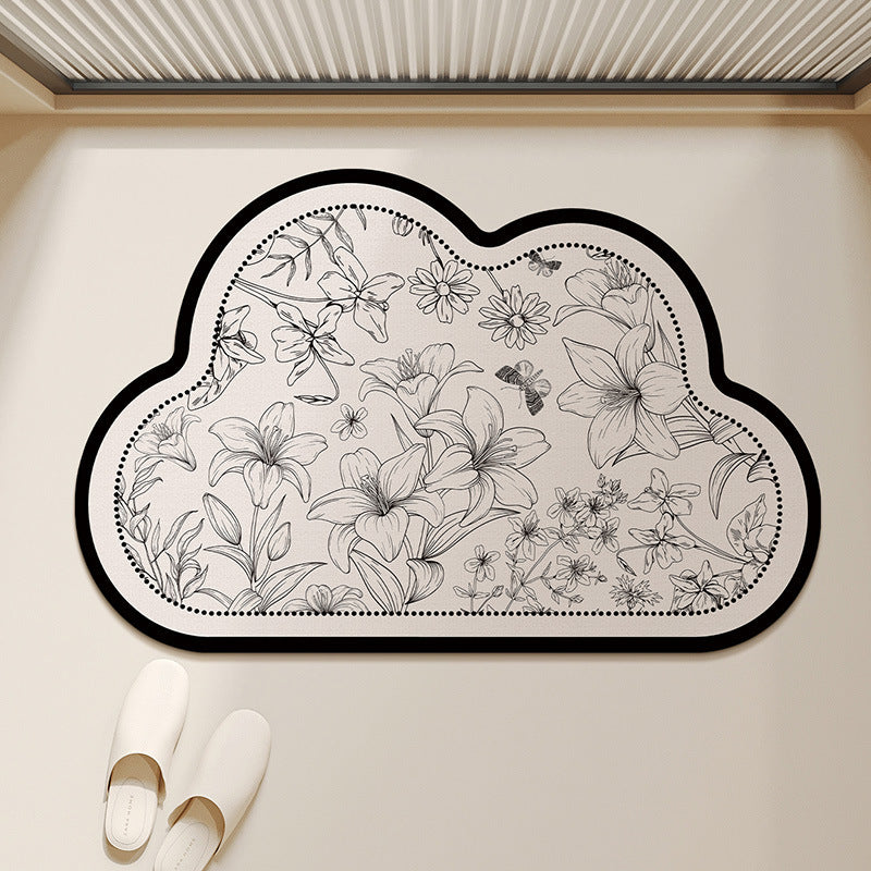 Floral Shaped Decorative Area Mat