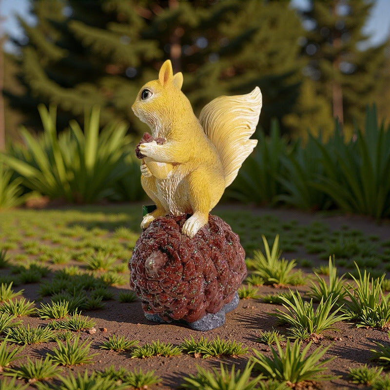 Decorative squirrel sculpture on a cone Bowlift