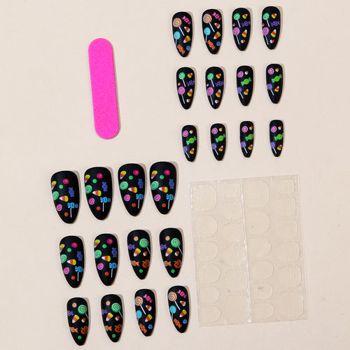 Festive Candy-Themed 3D Nail Art Extensions Bowlift