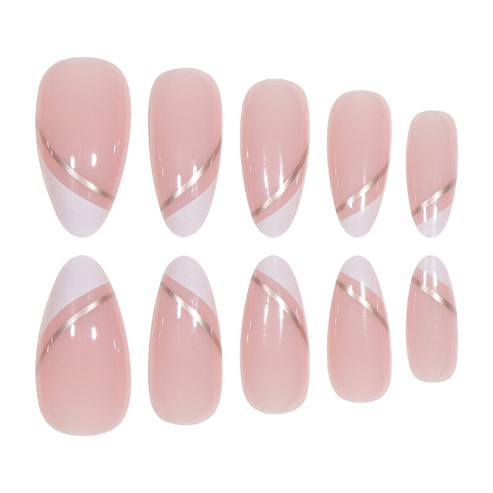 Elegant French Tip Acrylic Press-On Nails Bowlift 1789085823