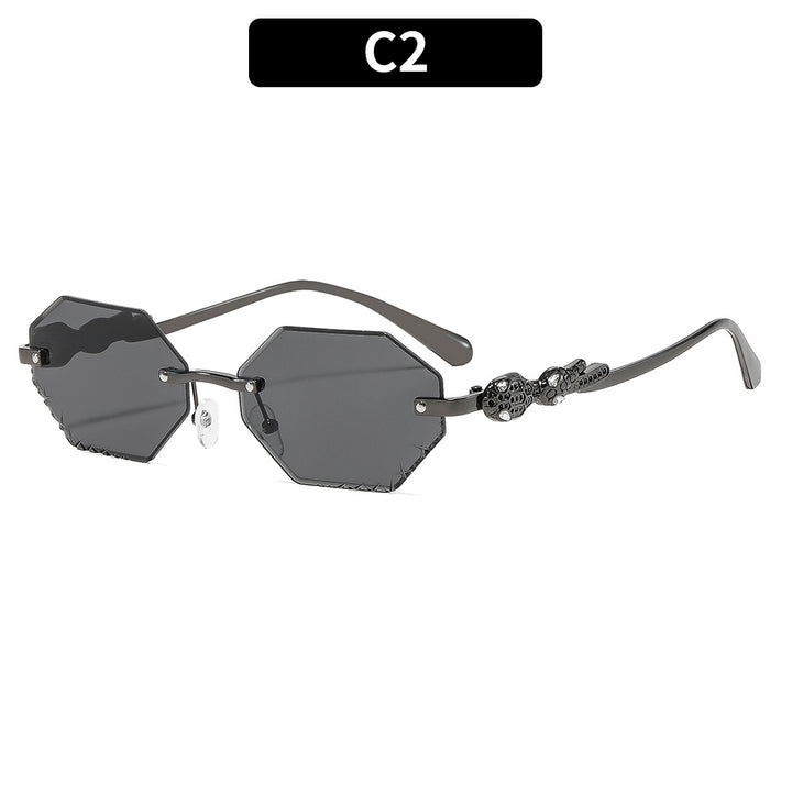 Ornate Octagonal Frame Sunglasses