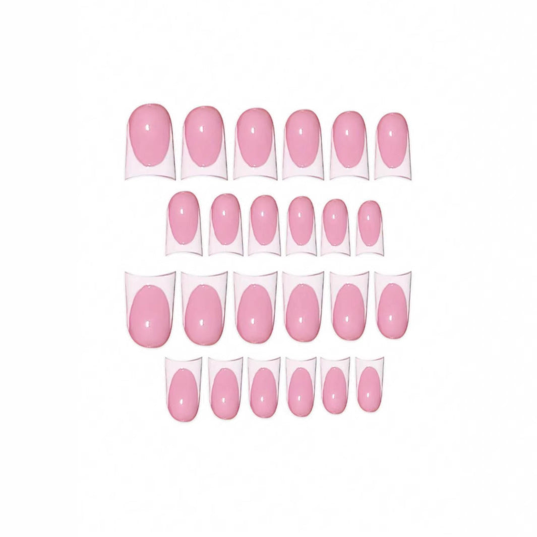 Stylish French Tip Press-On Nails Bowlift