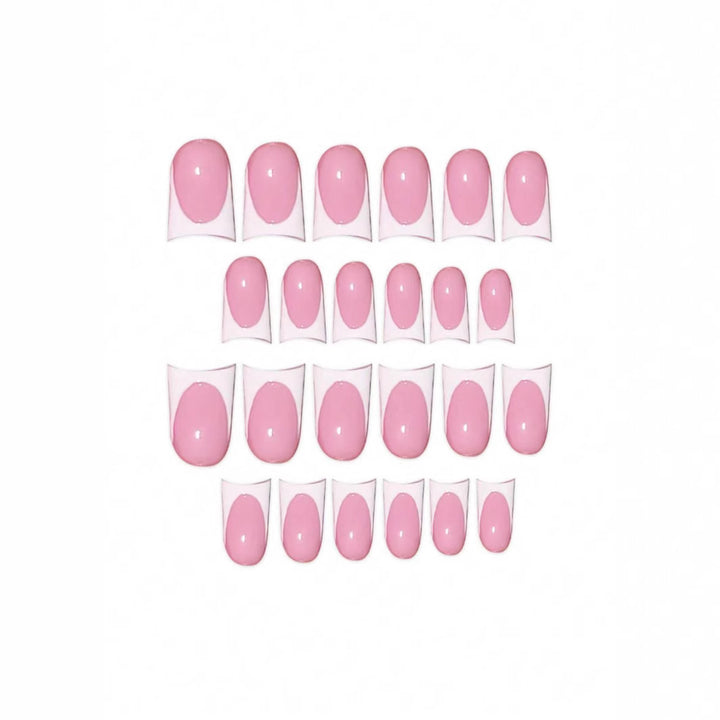 Stylish French Tip Press-On Nails Bowlift
