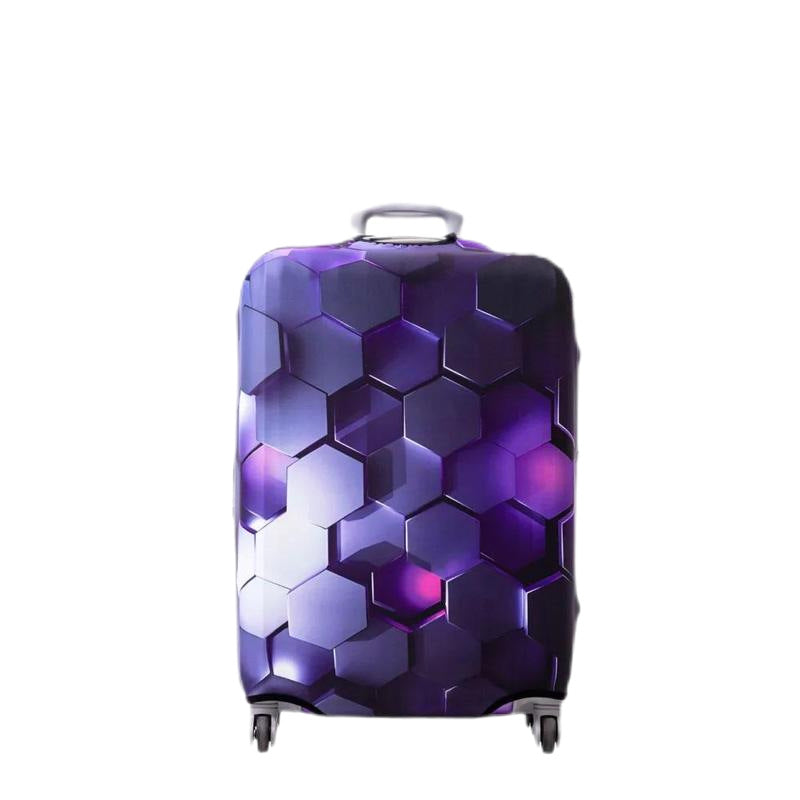 Unisex hard-shell cabin trolley with vintage travel illustration, 360° swivel wheels and telescopic handle Bowlift