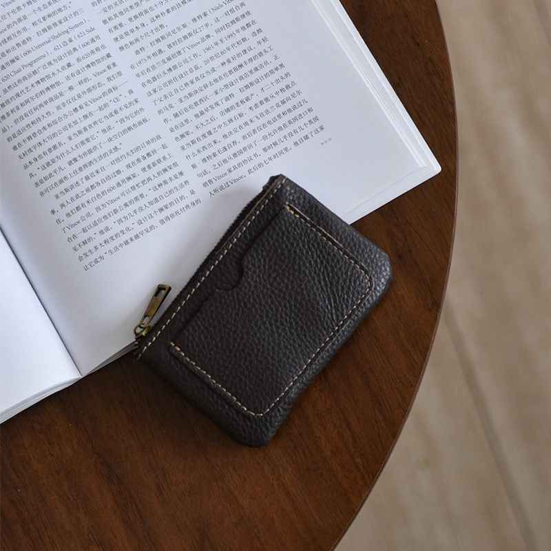 Textured Leather Card Holder Bowlift