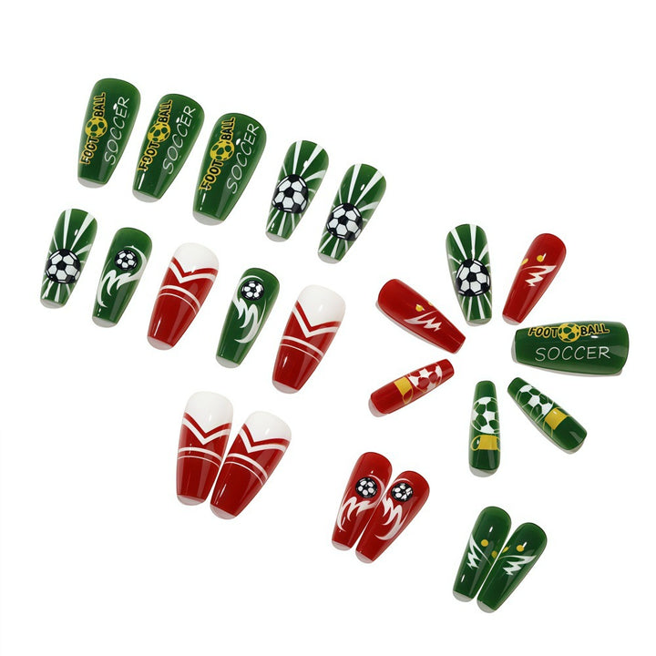 Sporty nail art in football style Bowlift