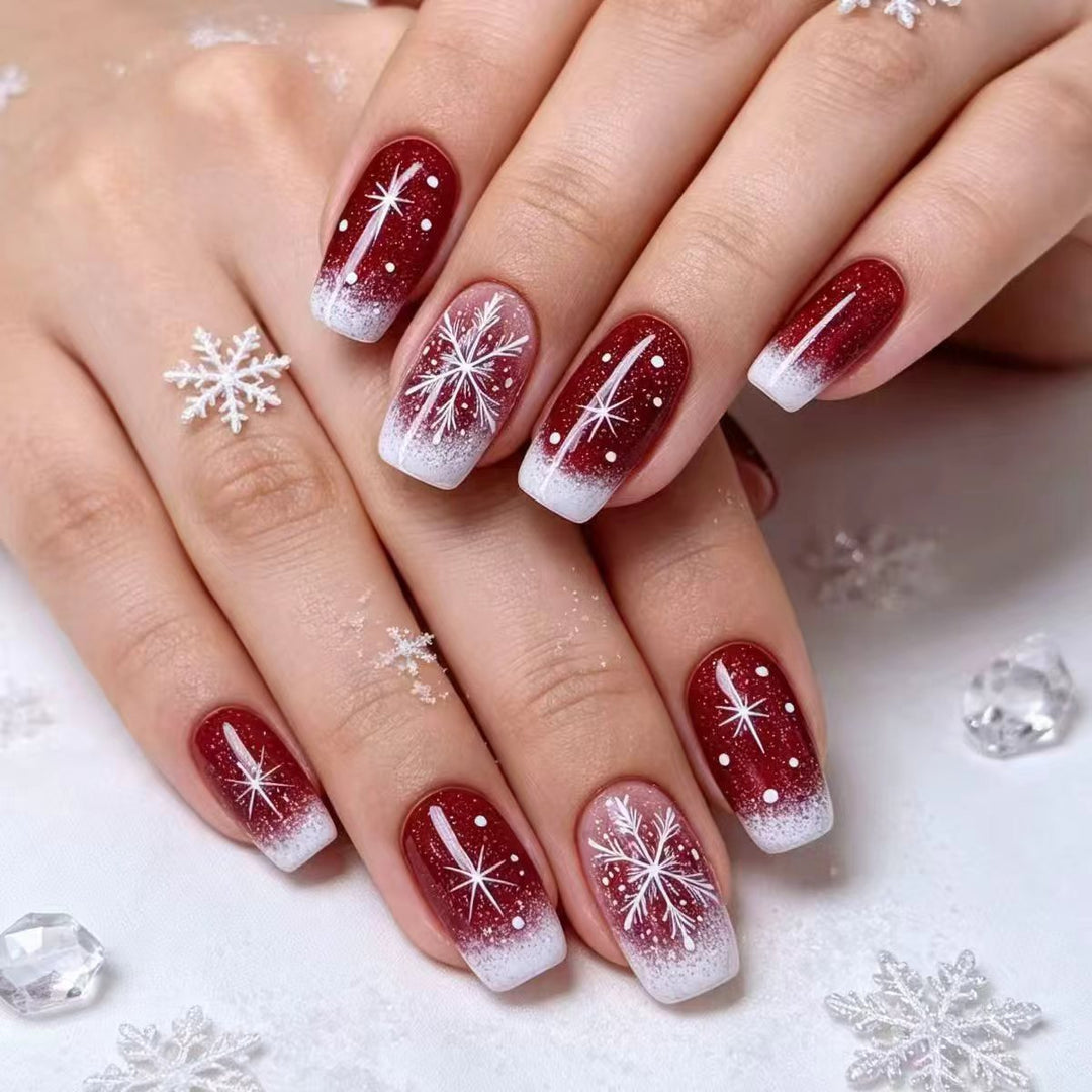 Festive Glittering Ombre Nail Art Bowlift
