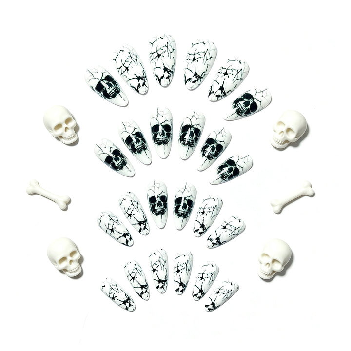 Artistic Skull Design Nail Wraps Bowlift