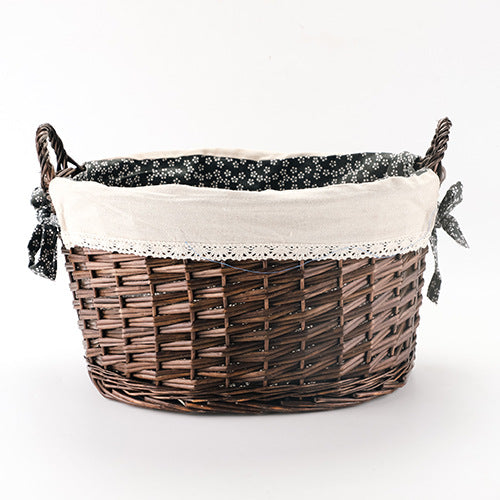 Decorative Wicker Storage Basket Bowlift