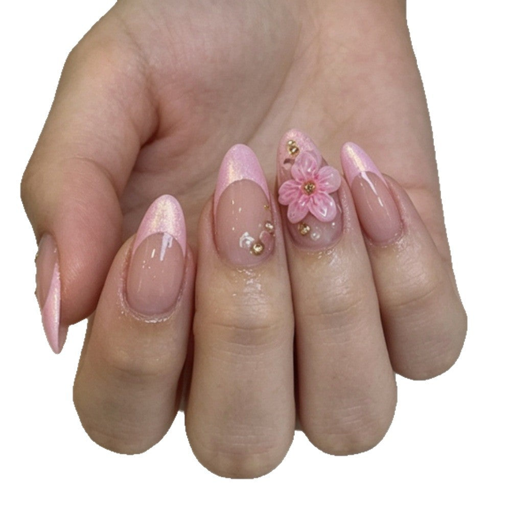 Floral-Embellished Press-On Nail Art Set Bowlift