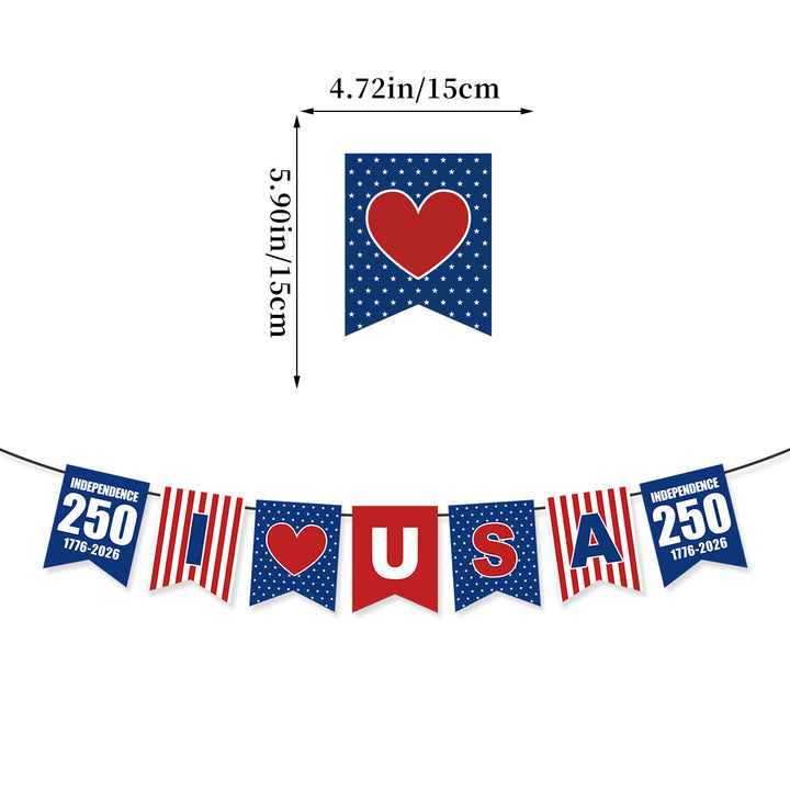 Unisex nan patriotic party decoration set with paper fans bunting pom poms star garlands and foil letter balloons Bowlift