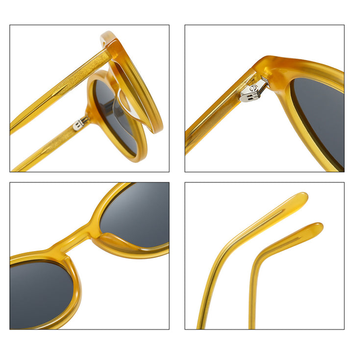 Women's fashionable sunglasses with trendy round lenses and stylish frame Bowlift