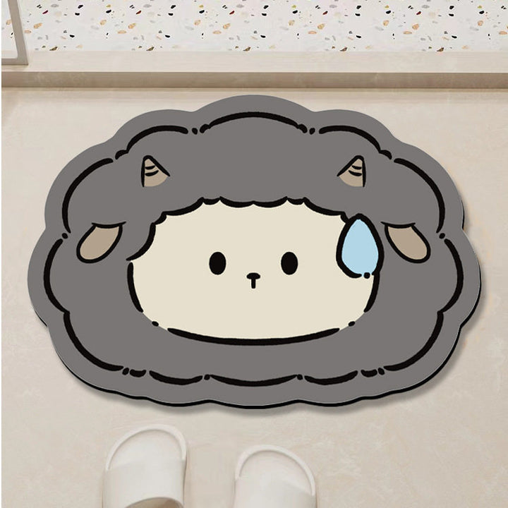 Cute Cat-Themed Bath Mat Bowlift