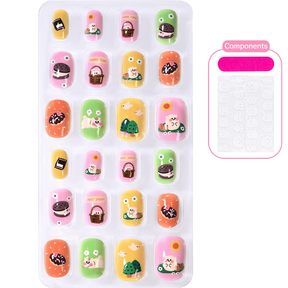 Themed Summer Beach Nail Art Press-On Nails Bowlift